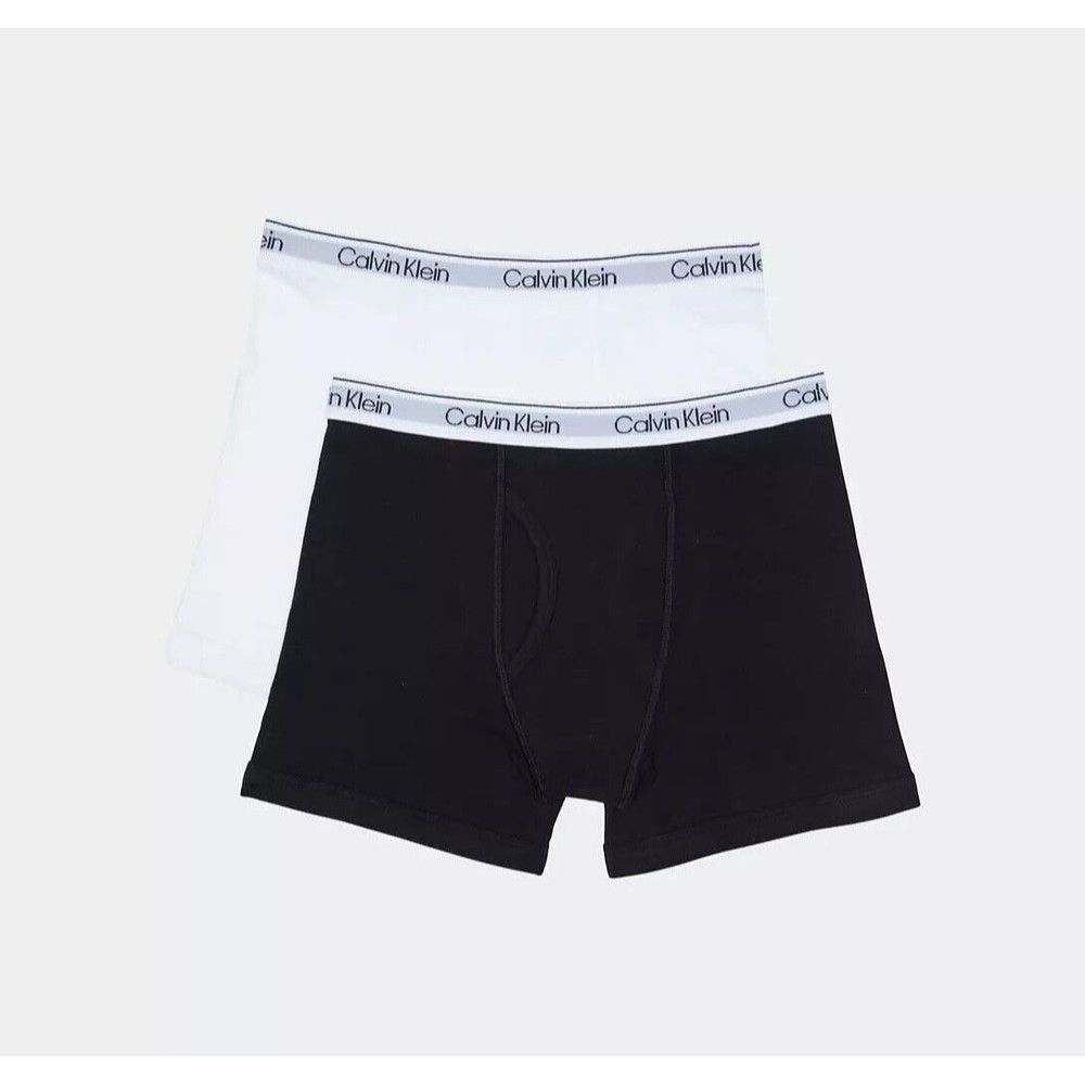 Calvin Klein Boys Modern Cotton Stretch Logo Boxer Briefs 2-Pack Size M (8-10)